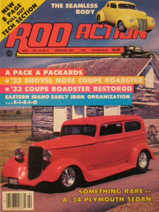 ROD ACTION 1987 FEB - LEADSLED NATS, 32 PACKARD ROD, PERFORMANCE BRAKES